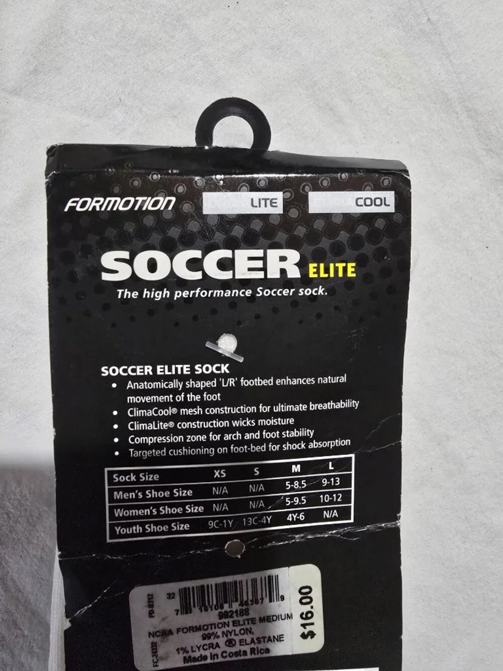 NWT Adidas Formotion Elite Soccer Socks White Medium Men 5-8.5 Women 5-9.5 Youth